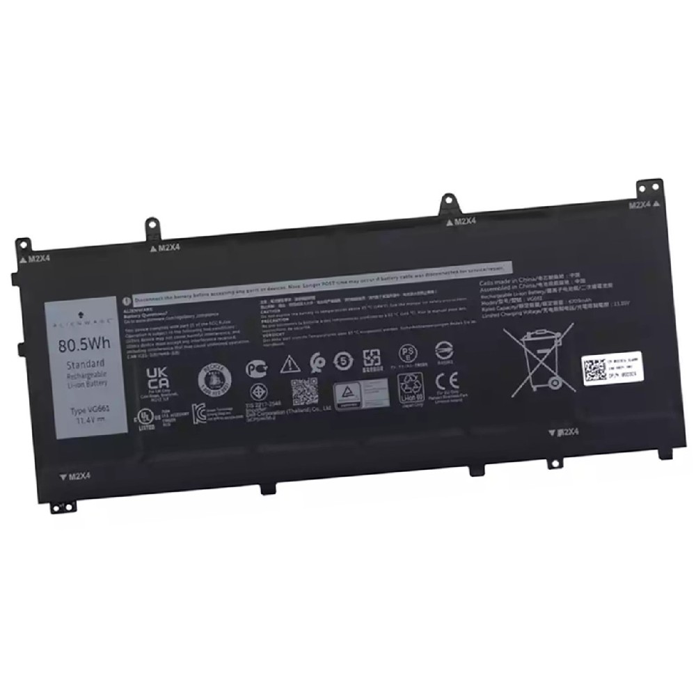 New 80.5WH Original Genuine VG661 VG66I Dell Alienware X14 R1 R2